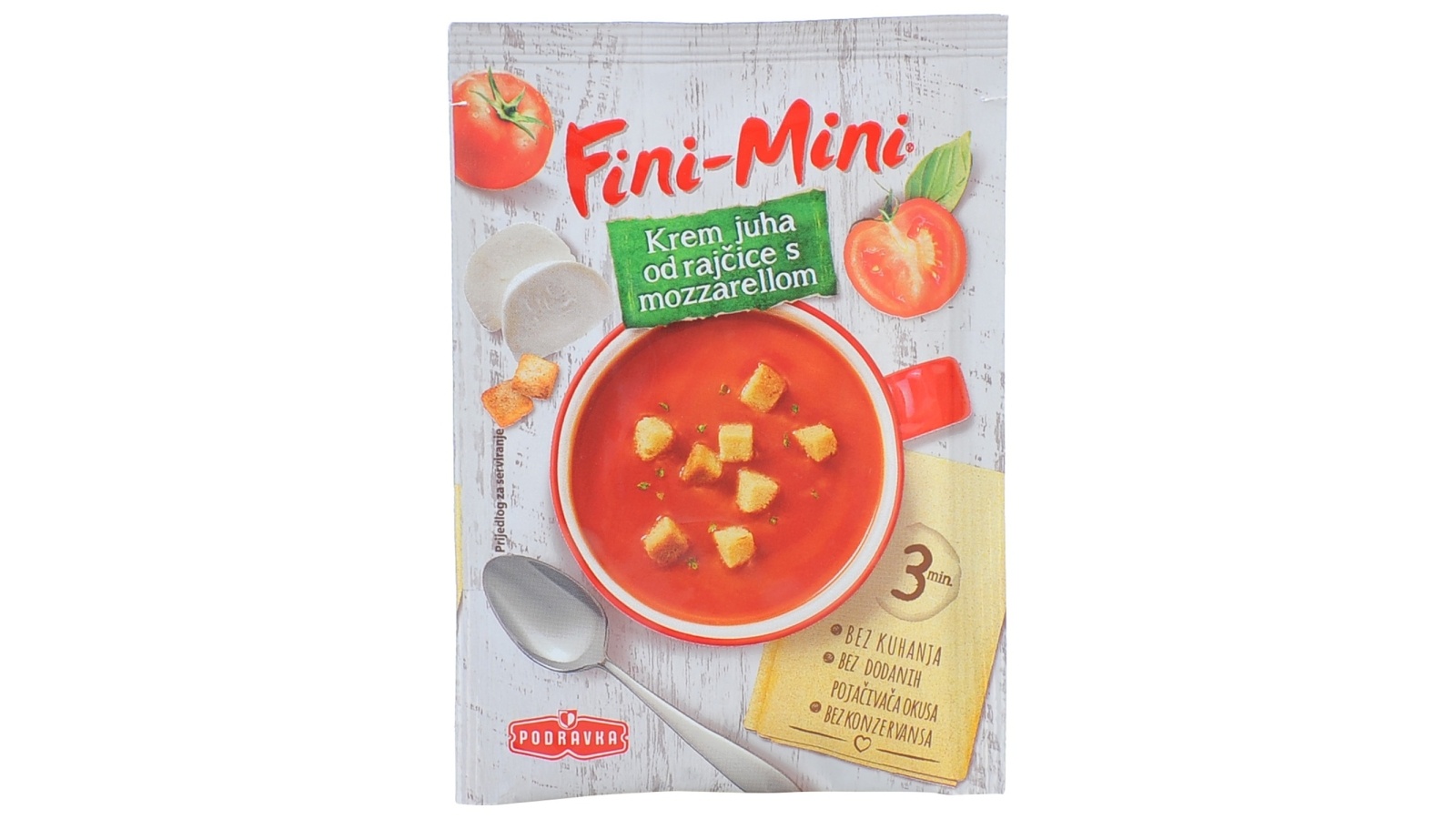 FINI-MINI krem juha od rajčice s mozzarellom 23g - Cjenoteka
