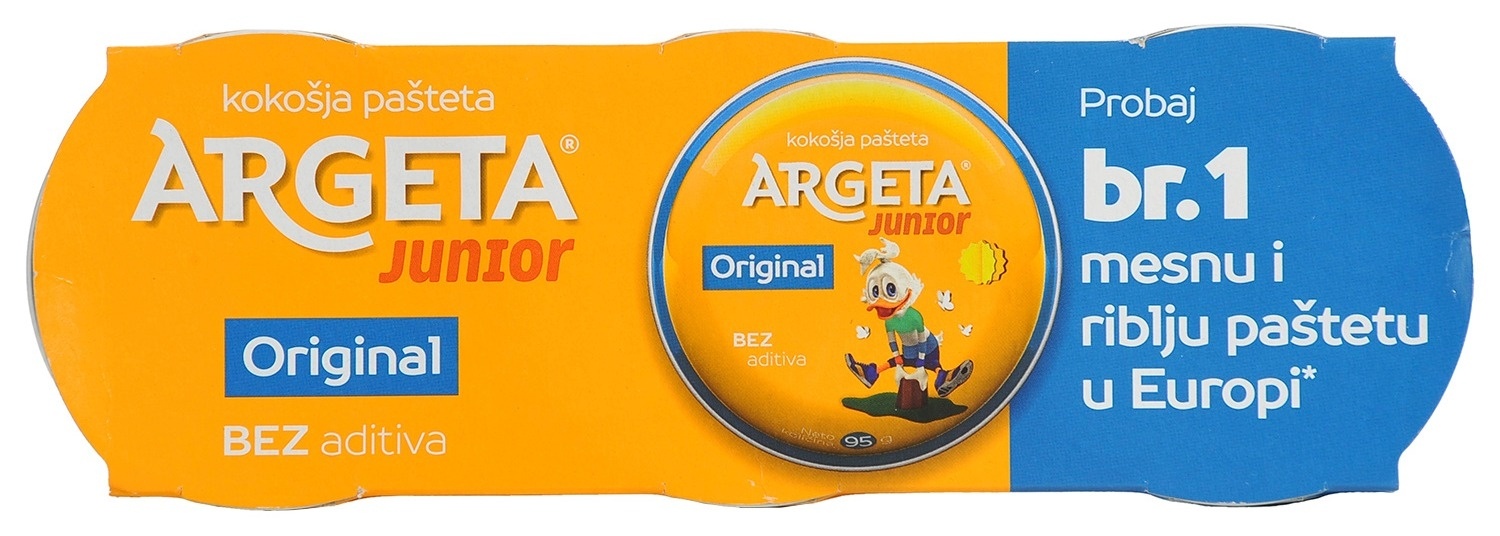 ARGETA Junior Original kokošja pašteta 3x95g - Cjenoteka