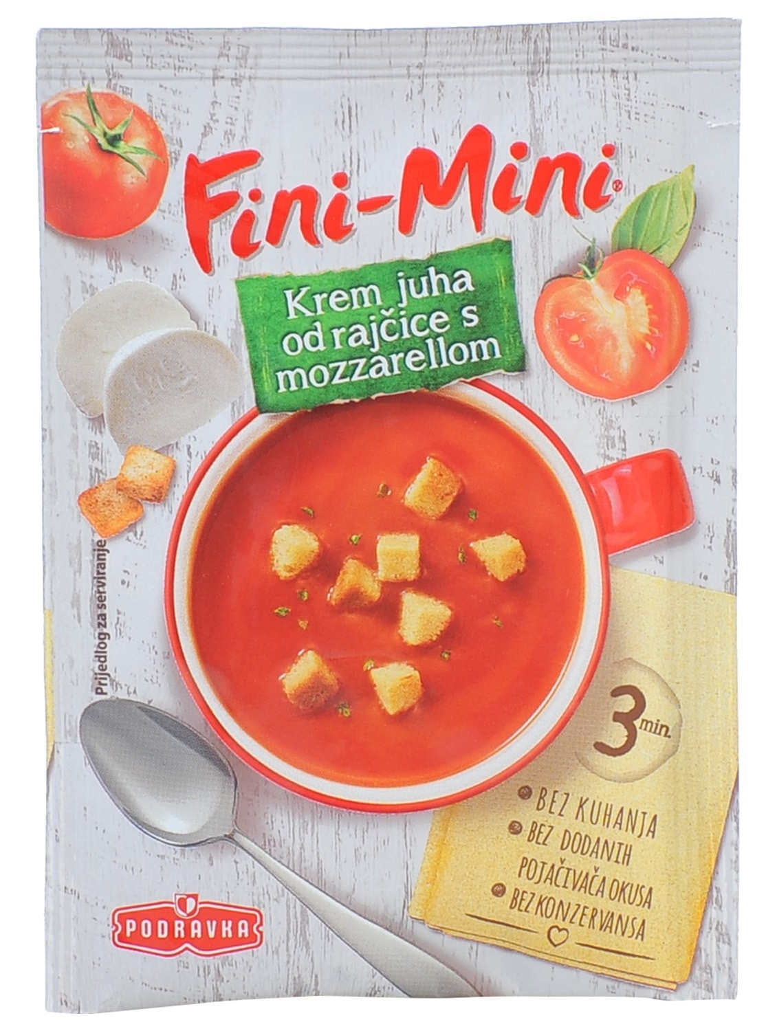 FINI-MINI krem juha od rajčice s mozzarellom 23g - Cjenoteka