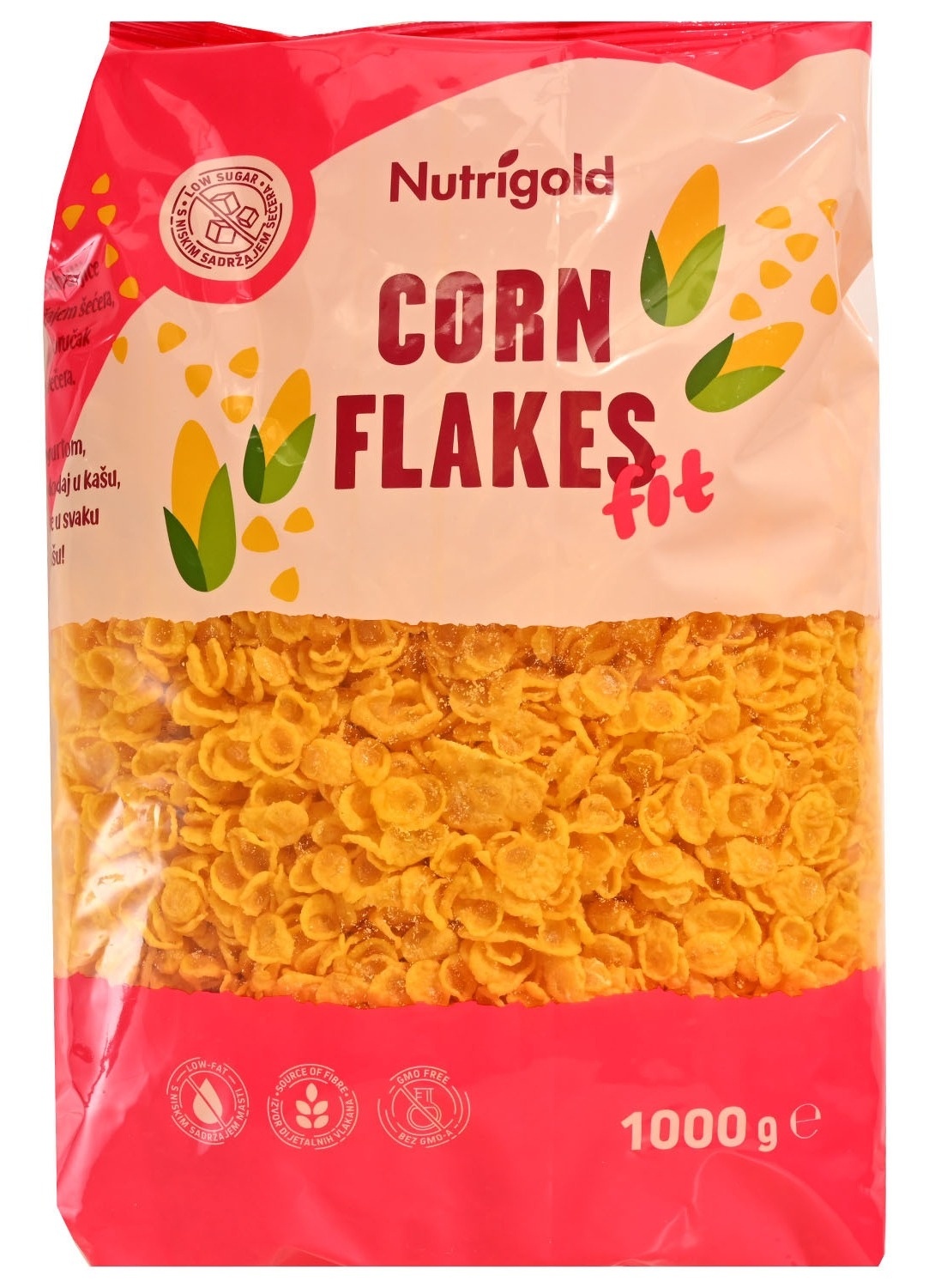 Kilo Secera NUTRIGOLD Corn flakes pahuljice bez dodanog šećera 1kg - Cjenoteka